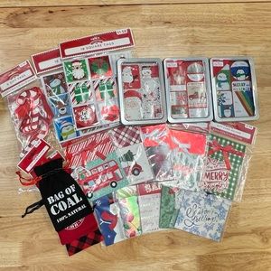 #1283 Christmas Bundle ~ 20 Items ~ NEW Card Holder Bag & Boxes, Present Tags